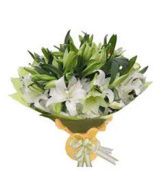 12 White lilies