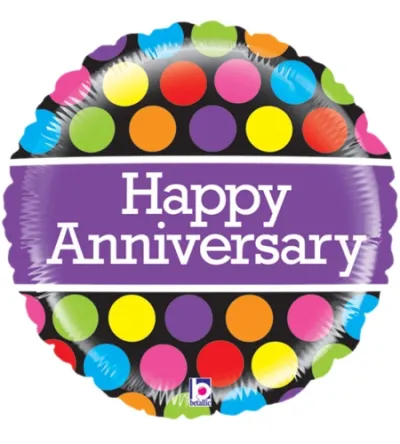 1pcs Anniversary Mylar Balloon