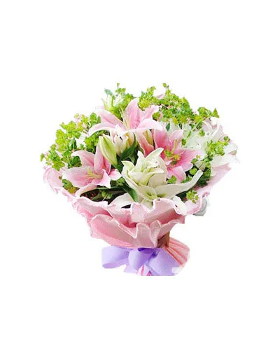 White & Pink lilies to philippines